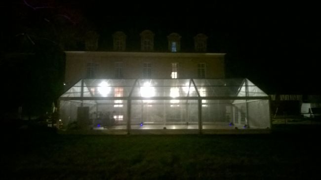 Location de tente pour inauguration d'un chateau à Caumont en Normandie